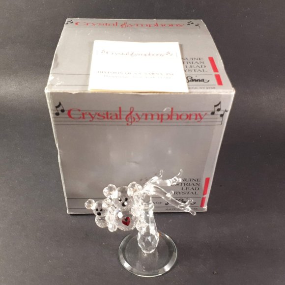 Beautiful Vintage Crystal Symphony austrian fine crystal teddy bears figurine - Picture 3 of 11